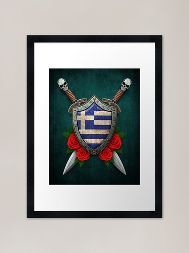 Greek flag worn shield - greek,