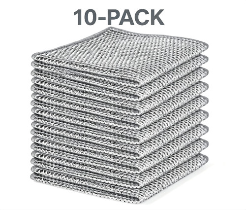 Pack wire dishwashing rags - 10,