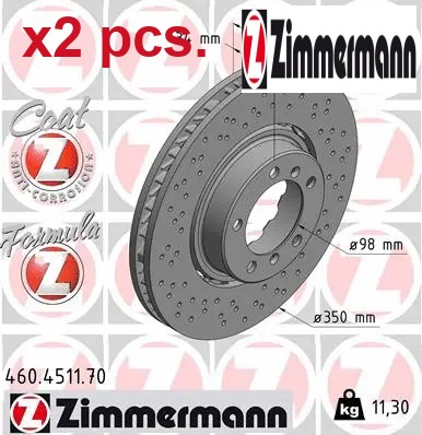 Pcs front brake disc - front,