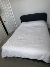 Made.com Double Bed Navy Blue