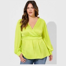 Torrid Satin Surplice Tie Cut