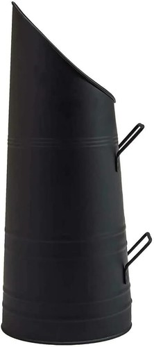 Steel fireplace coal scuttle - fireplace,