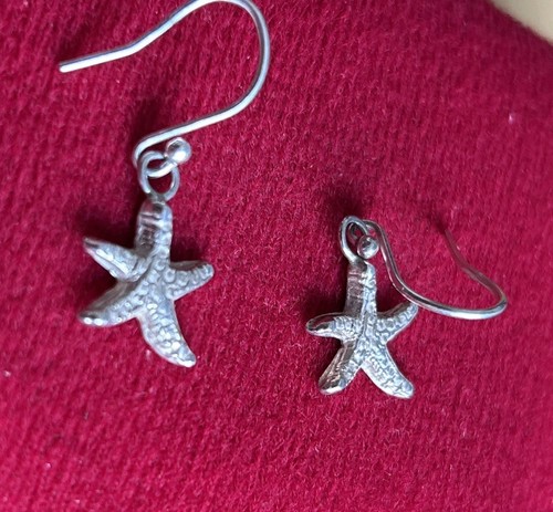 925 silver textured starfish - 925,