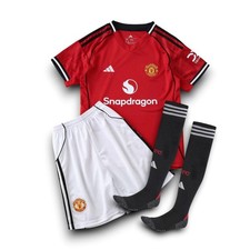 Manchester United Home 25/26 Adidas Kids Football Kit Shirt Jersey - Ages 2-13