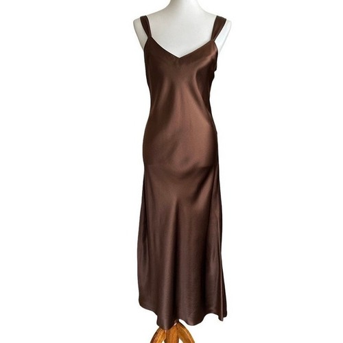 Vintage chocolate brown silk - vintage,