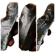 Large Rare Prehistoric British 'Upper Paleolithic' Triangular Flint Bladed Tool