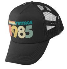 Vintage 1985 40th Birthday in 2025 Trucker Style Baseball Cap Retro Design Gift