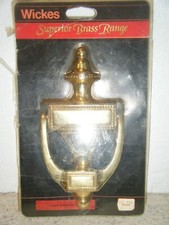 NEW Vintage WICKES Superior Brass Range Large Door Knocker