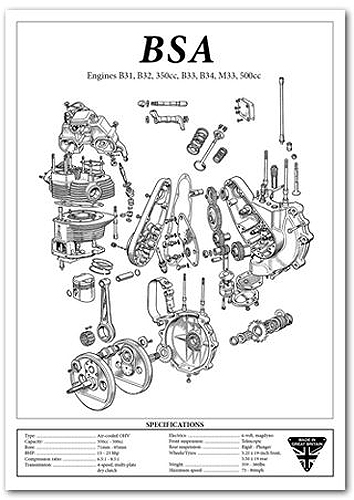 Bsa b31 b32 - gold, star