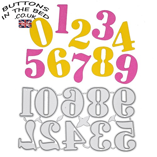 Number metal cutting dies - number, 0-9