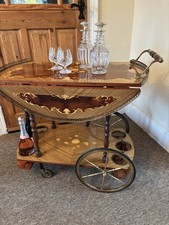Beautiful Vintage Mid Century Sorrento Two Tier Drinks Trolley￼ BRASS BAR CART