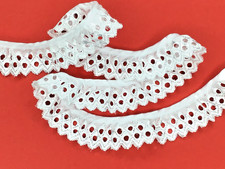 Quality White Eyelet Gathered