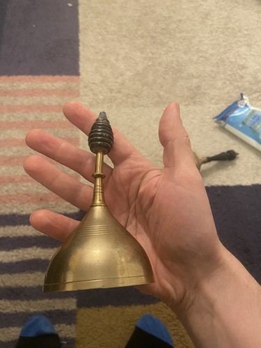 Vintage brass hand held - hand,