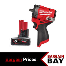 Milwaukee M12FCIWF38G3-0 12v Fuel 3/8" Compact Impact Wrench & 6.0ah Battery