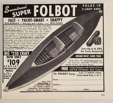 1949 Print Ad Folbot Folding
