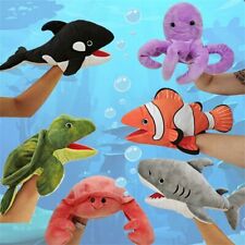 Plush Shark Puppet Role-Playing Sea Animal Puppets Hand Doll Birthday Gift