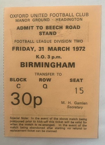 Oxford united birmingham - v,