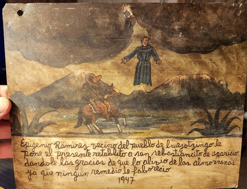 1947 mexican voto retablo - 1947,