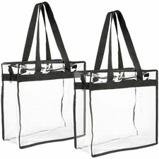 2-Pack Clear Transparent Tote