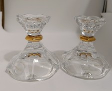 Pair Vintage Crystal Candle