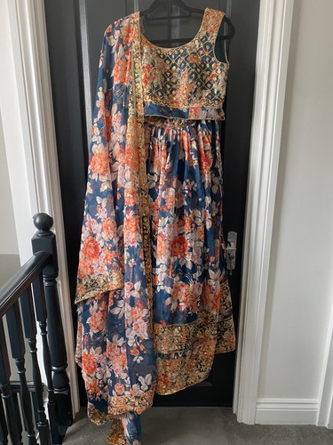 Indian outfit floral - indian, navy