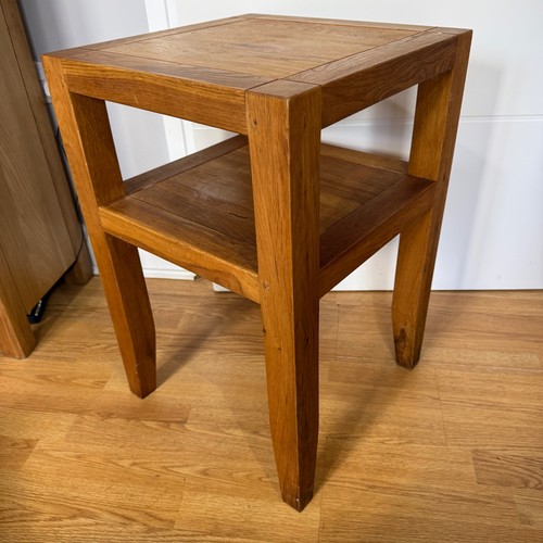 Solid oak side table lamp - solid,