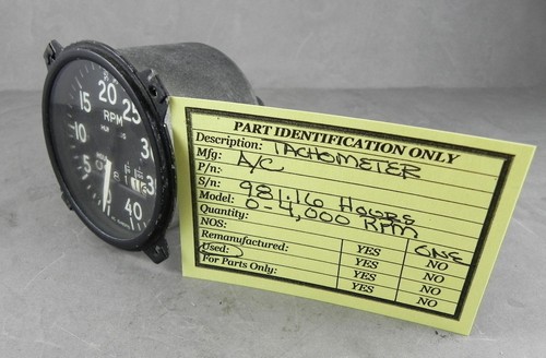 Aircraft tachometer 0 to - a/c,