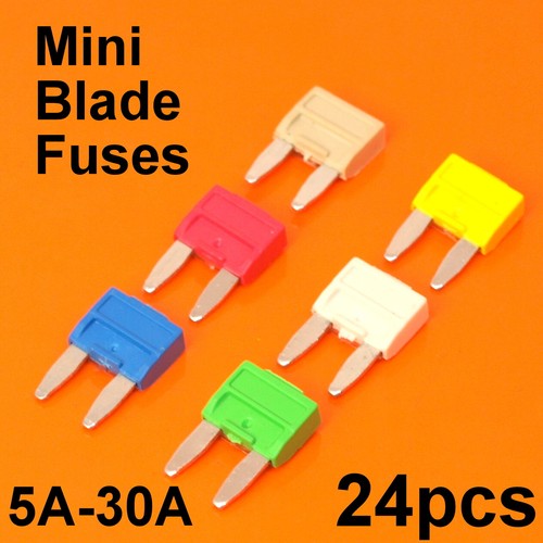 Quality 24pc mini blade fuses - 24pc,