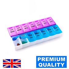 Weekly Daily Pill Box Organiser Tablet Medicine Storage Dispenser 7 Day Night UK