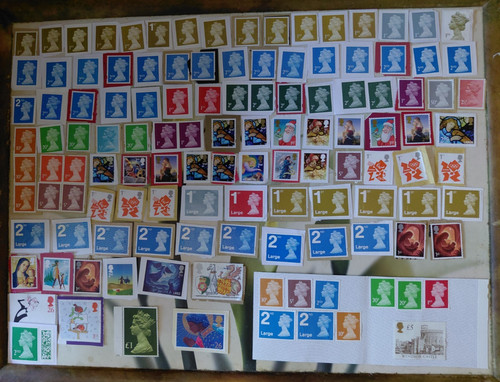 Unfranked stamps off - stamps, on/off