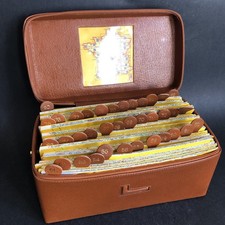 Lancel Zipped Box Set Of Michelin Maps France Inc Corsica Leather Tabs 51-86/90