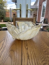 Vintage MCM Murano Glass Bowl Center Piece Very Large Statement Piece Beautiful
