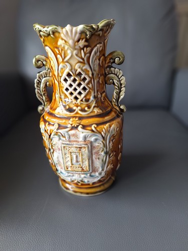 Antique majolica double-handed