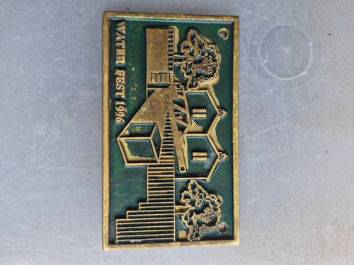Brass plaque canal boat - brass,