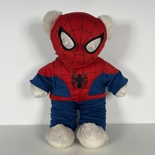 Marvel Spiderman Build A Bear Superhero Outfit & White Bear VGC