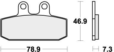 Sbs brake pads rear for - pads, moto