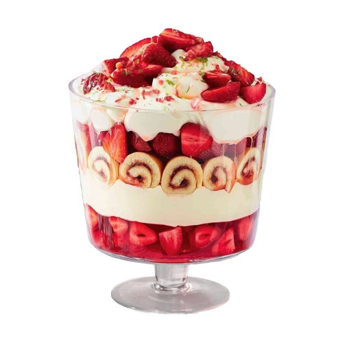Trifle bowl footed glass - footed, large