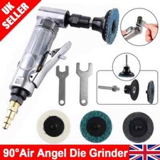 90° 1/4" Right Angle Grinder Polisher Air Die Grinder Sander Kit Grinding