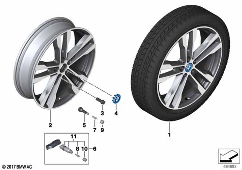 Bmw genuine disc wheel rim - 20",