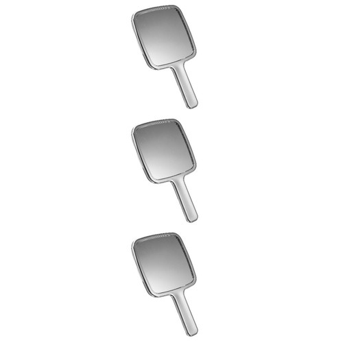 Compact silver handbag mirror - silver,