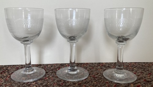 Vintage edwardian etched - 3x,