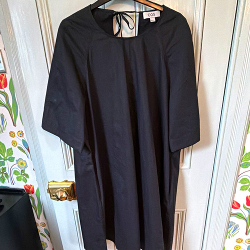 Cos black cotton shift dress - shift,