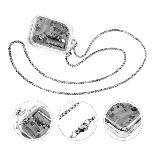 Mini music box necklace - box,