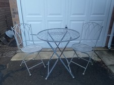 Folding Garden Bistro Set, 2 Seater Garden Furniture Set, Folding Bistro 