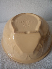Vintage Retro Kitchen Green's Gripstand Mixing Bowl Pressed Yellow Ware 10.25"
