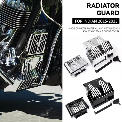 Chrome black chin fairings - chin,