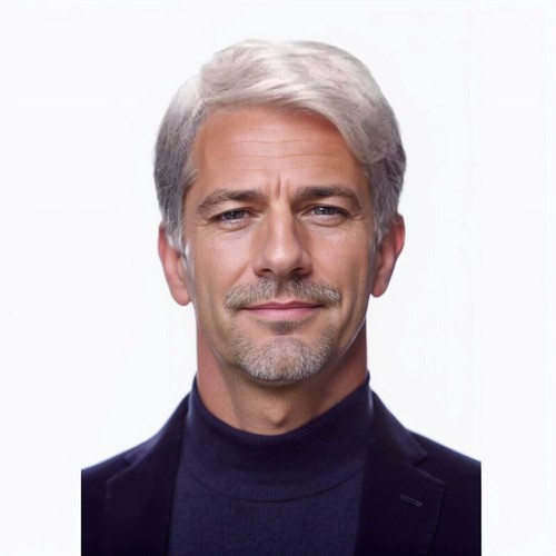 Pop mens grey - short, wig