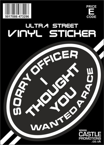 New sticker sorry - new, officer