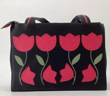 Ciccia Black Leather Handbag