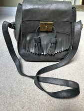 Dr Martens Pewter / metallic  Saddle/ Crossbody Bag In VGC 10x11x4”
